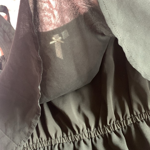 Y2K sheer Black chiffon Sleeveless Layered tunic tank top ORB M - Picture 13 of 13